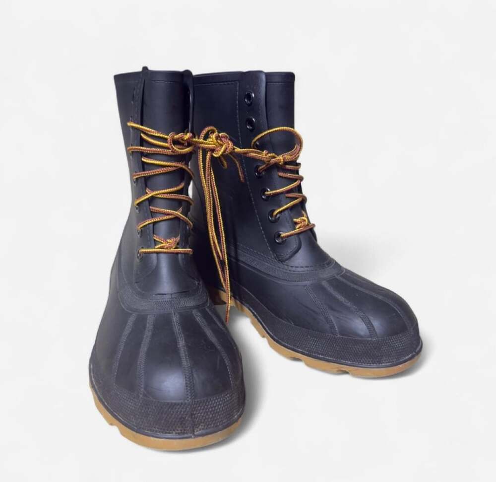 Vintage Bata Safety Toe Waterproof Rubber Work Boots Made in USA Size 9